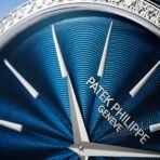 Patek Philippe Calatrava 35mm 18ct White Gold Blue Dial Diamond Set Bezel Ladies Watch - Image 2
