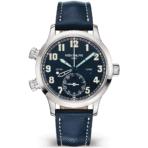 Patek Philippe Calatrava Pilot Travel Time 38mm 18ct White Gold Leather Strap Watch