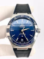 OMEGA Constellation Series Automatic Mechanical Movement Observatory Certified Men's Watch Blue Dial 41mm - Image 8