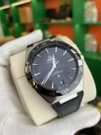 OMEGA Constellation series automatic mechanical movement Master Chronometer Men's watch 41mm black dial stainless steel case leather strap - Image 4