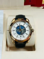 OMEGA Seamaster AQUA TERRA 150m Automatic Mechanical Movement Men's Watch Swiss Watch Silver Dial Leather Strap 43mm - Image 2