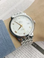 OMEGA De Ville Classic Automatic Mechanical Movement Swiss Observatory, Classic Series 39.5mm White Dial - Image 6