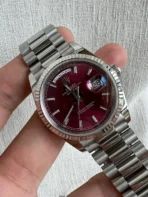 Rolex Day-Date Automatic Mechanical Movement Date Display Unisex Swiss 36mm Purple Dial m118239-0304 - Image 2