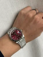 Rolex Day-Date Automatic Mechanical Movement Date Display Unisex Swiss 36mm Purple Dial m118239-0304 - Image 5
