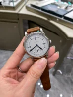 OG SPECIALITIES manual mechanical movement CK 859 replica version Master Chronometer Men's watch Swiss watch 39mm silver dial leather strap - Image 5