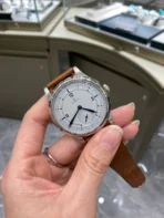 OG SPECIALITIES manual mechanical movement CK 859 replica version Master Chronometer Men's watch Swiss watch 39mm silver dial leather strap - Image 2