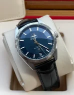 Omega Constellation Globemaster Automatic Mechanical Movement 100m Waterproof Men's Watch Swiss 39mm Blue Dial Leather Strap - Image 3