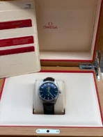 Omega Constellation Globemaster Automatic Mechanical Movement 100m Waterproof Men's Watch Swiss 39mm Blue Dial Leather Strap - Image 5