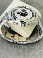 Omega Seamaster Series Automatic Mechanical Movement 150m Waterproof Men's Watch Swiss Watch 42.2mm White Dial Stainless Steel Case Stainless Steel Strap - Image 5