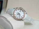 Omega Seahorse Series AQUA TERRA 150m Automatic Mechanical Movement 150m Waterproof Women's Watch Swiss Watch 30mm Mother-of-pearl Dial Leather Strap - Image 6
