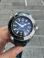 Omega SEAMASTER Planet Ocean Automatic Mechanical Movement Planet Ocean 6000m Master Chronometer Time Zone Function Anti-magnetic Men's Swiss 45.5mm Blue Dial - Image 6