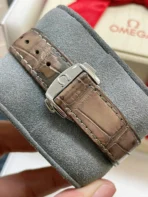 Omega Speedmaster 38mm Automatic Mechanical Movement Women's Watch Swiss Watch 38mm Brown Dial Alligator Leather Strap - Image 5
