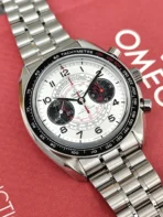 Omega Speedmaster Automatic Mechanical Movement 50m Waterproof Men's Watch Swiss 43mm Silver Dial - Image 3