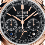Patek Philippe Grand Complications 18ct Rose Gold 41mm Black Dial Chronograph Watch - Image 8
