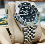 2025 Watch GMT-Master II 126710GRNR 'Bruce Wayne' Stainless Steel Black Dial Jubilee - Image 4