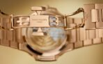 Patek Philippe Nautilus Automatic Rose Gold Baguette Cognac Bezel 71181300R 001 - Image 8