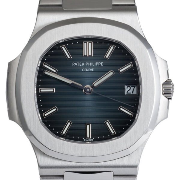 Patek Philippe Nautilus Stainless Steel Black Blue Dial Ref#57111A 010