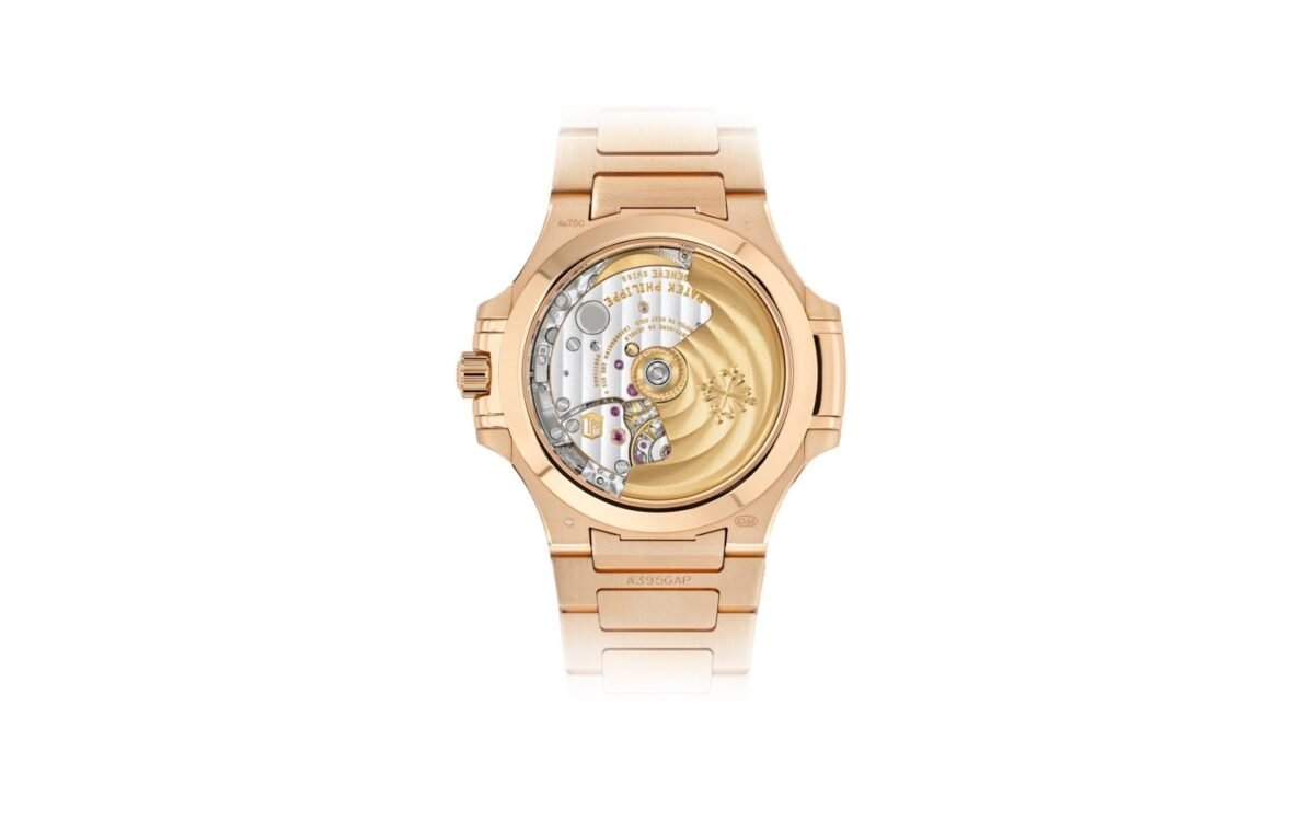 Patek Philippe Nautilus Automatic Rose Gold Baguette Cognac Bezel 71181300R 001 - Image 11