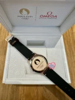 Omega SPECIALITIES manual mechanical movement 30 meters waterproof unisex Swiss watch 39mm white dial cowhide strap - Image 6