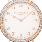 Patek Philippe Calatrava 18ct Rose Gold Double Row Diamond Bezel Automatic Ladies Strap Watch - Image 6