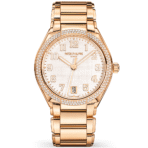 Patek Philippe Twenty 4 36mm 18ct Rose Gold & Silvery Patterned Dial Watch