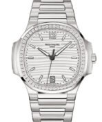 Patek Philippe Nautilus Diamond Bezel Silver Index Dial Reference #71181200A 010