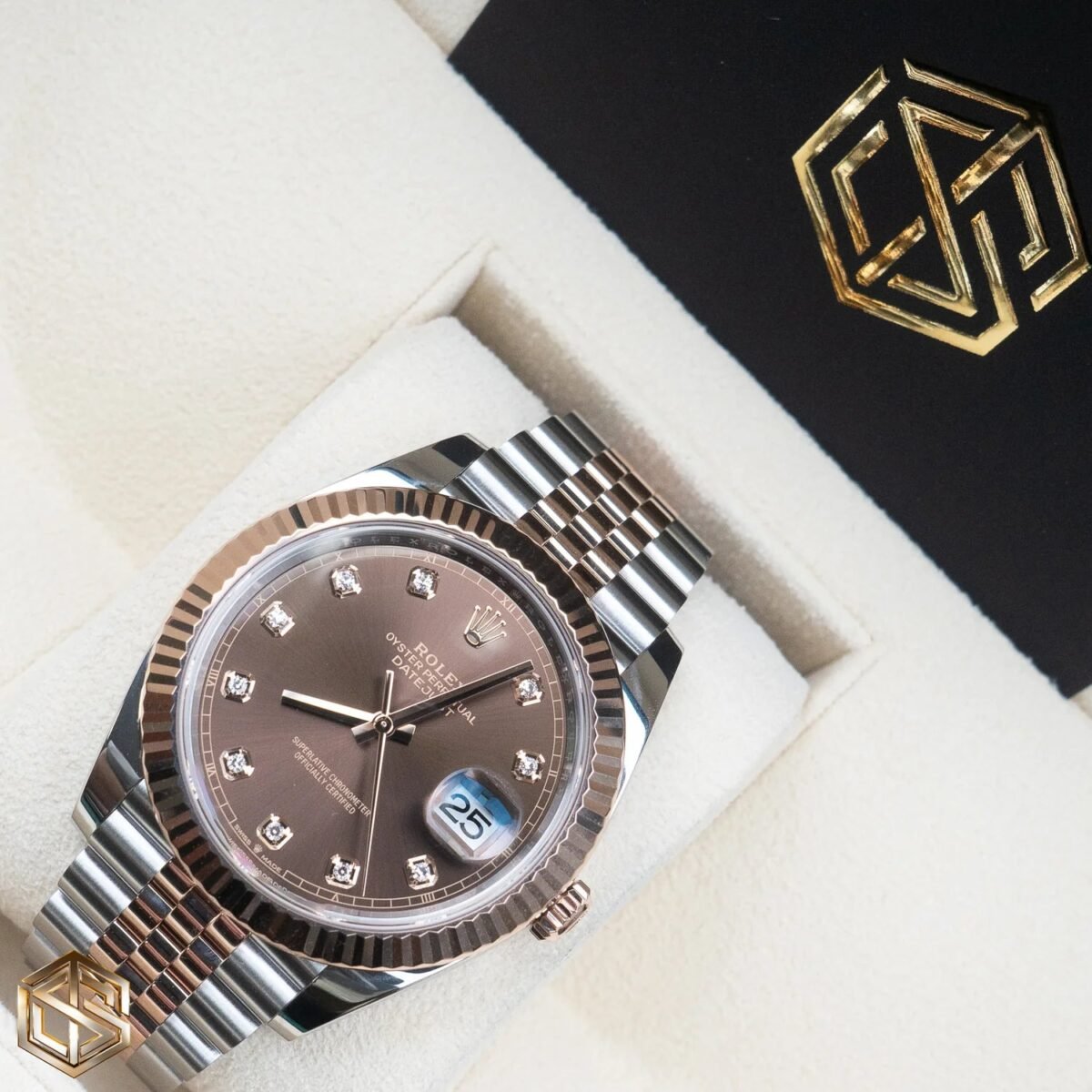 Datejust 41 126331 Everose Chocolate Diamond Dial Jubilee Bracelet 2023 Watch - Image 5