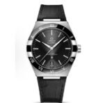 OMEGA Constellation series automatic mechanical movement Master Chronometer Men's watch 41mm black dial stainless steel case leather strap