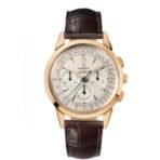 OMEGA SPECIALITIES series manual mechanical movement 30 meters waterproof men's watch Swiss watch 39mm beige dial red gold case crocodile leather strap