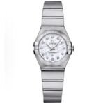 Omega Constellation Series 150m Quartz Movement 100m Waterproof Women's Watch Swiss Watch 24mm White Dial Stainless Steel Case