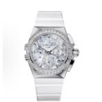 Omega Constellation Series Constellation Watch Automatic Mechanical Movement Waterproof Watch Women's Watch Swiss Watch 35mm Mother-of-pearl Dial Stainless Steel Case Rubber Strap