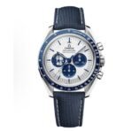 Omega Speedmaster Snoopy Award Manual Mechanical Movement 50m Waterproof Men's Watch Swiss Watch 42mm Blue Dial Stainless Steel Case Nylon Strap