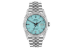2025 Smartwatch Datejust Stainless Steel Watch Blue Dial Diamond Bezel 36mm 16014