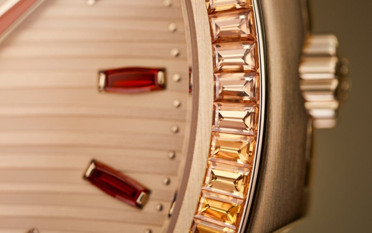 Patek Philippe Nautilus Automatic Rose Gold Baguette Cognac Bezel 71181300R 001 - Image 9