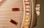 Patek Philippe Nautilus Automatic Rose Gold Baguette Cognac Bezel 71181300R 001 - Image 9