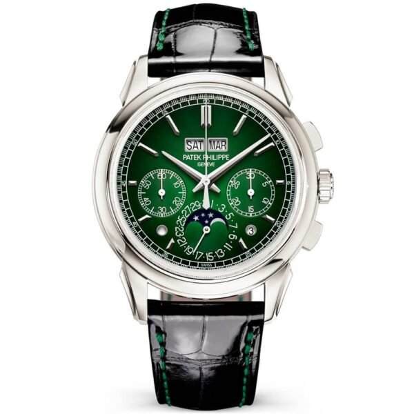 Patek Philippe Grand Complications 41mm Platinum Green Dial Perpetual Calendar Watch