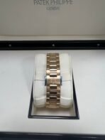 Patek Philippe Nautilus Automatic Rose Gold Baguette Cognac Bezel 71181300R 001 - Image 5