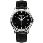 Patek Philippe Calatrava 18ct White Gold 39mm Black Dial Men’s Leather Strap Watch