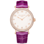 Patek Philippe Calatrava 18ct Rose Gold Double Row Diamond Bezel Automatic Ladies Strap Watch