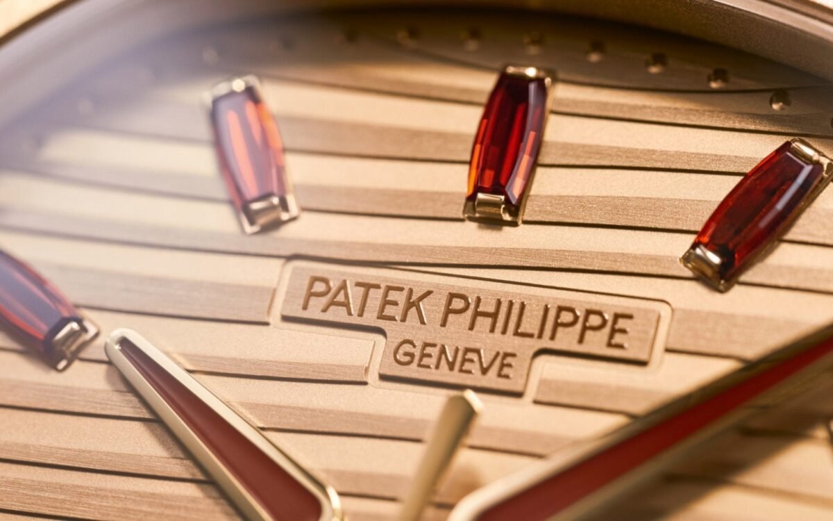 Patek Philippe Nautilus Automatic Rose Gold Baguette Cognac Bezel 71181300R 001 - Image 7