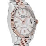 2025 Watch Datejust 126231 Rose Gold Stainless Steel Silver Fluted Motif Dial - Image 3