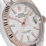 2025 Watch Datejust 126231 Rose Gold Stainless Steel Silver Fluted Motif Dial - Image 4