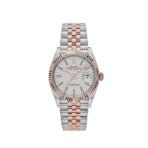2025 Watch Datejust 126231 Rose Gold Stainless Steel Silver Fluted Motif Dial - Image 2