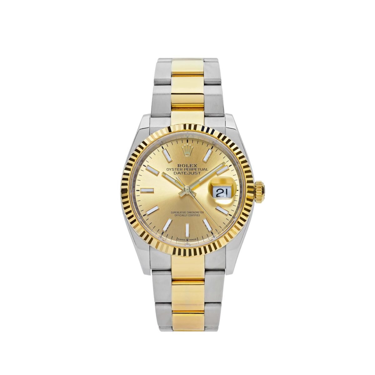 2025 Watch Datejust 126233 Two-Toned Yellow Gold Stainless Steel Champagne Dial (2023) - Image 4