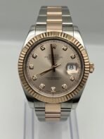 2025 Watch Datejust 126331 Rose Gold Stainless Steel Sundust Diamond Dial (2022) - Image 4