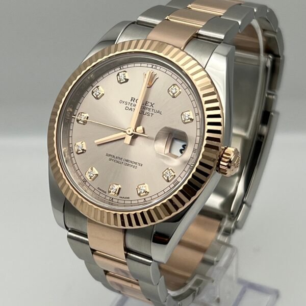 2025 Watch Datejust 126331 Rose Gold Stainless Steel Sundust Diamond Dial (2022)