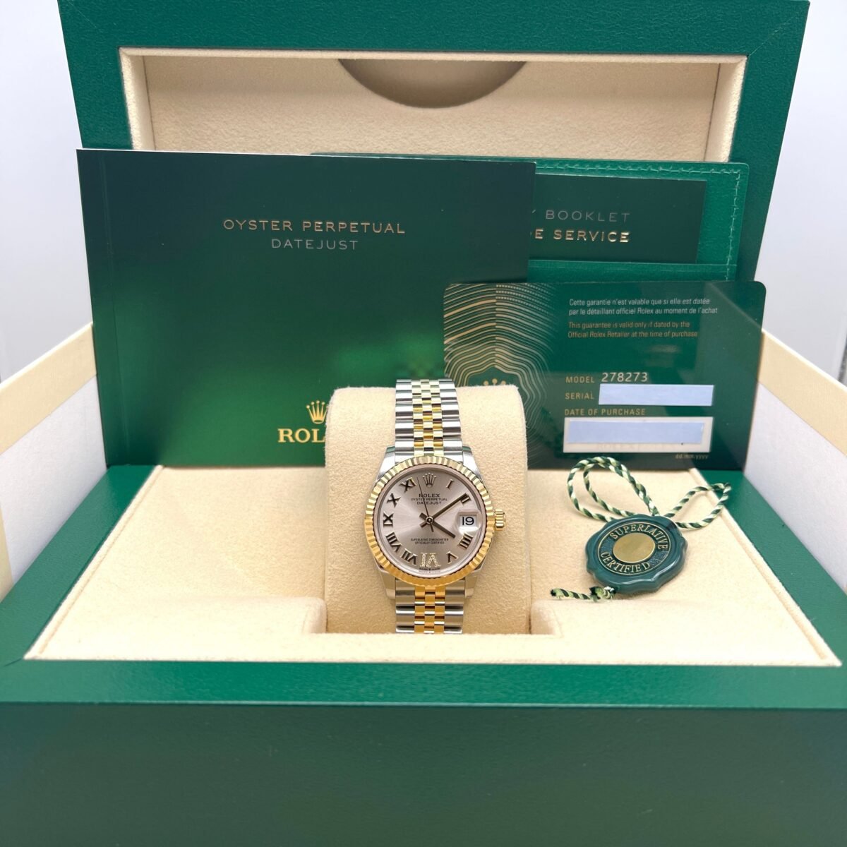 2025 Watch Datejust 278273 Yellow Gold Stainless Steel Silver Dial - Image 6
