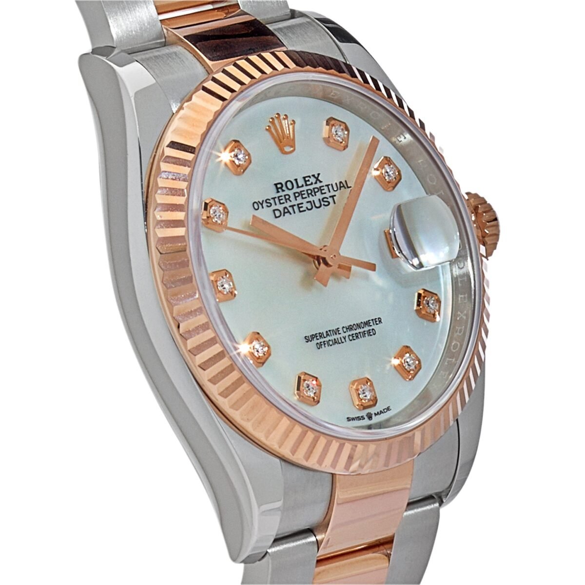 2025 Watch Datejust 126231 Rose Gold Stainless Steel Mother of Pearl Diamond Dial - Image 3