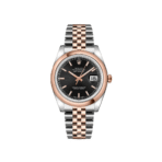 2025 Watch Datejust 116201 Stainless Steel Rose Gold Black Dial