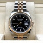 2025 Watch Datejust 116201 Stainless Steel Rose Gold Black Dial - Image 3